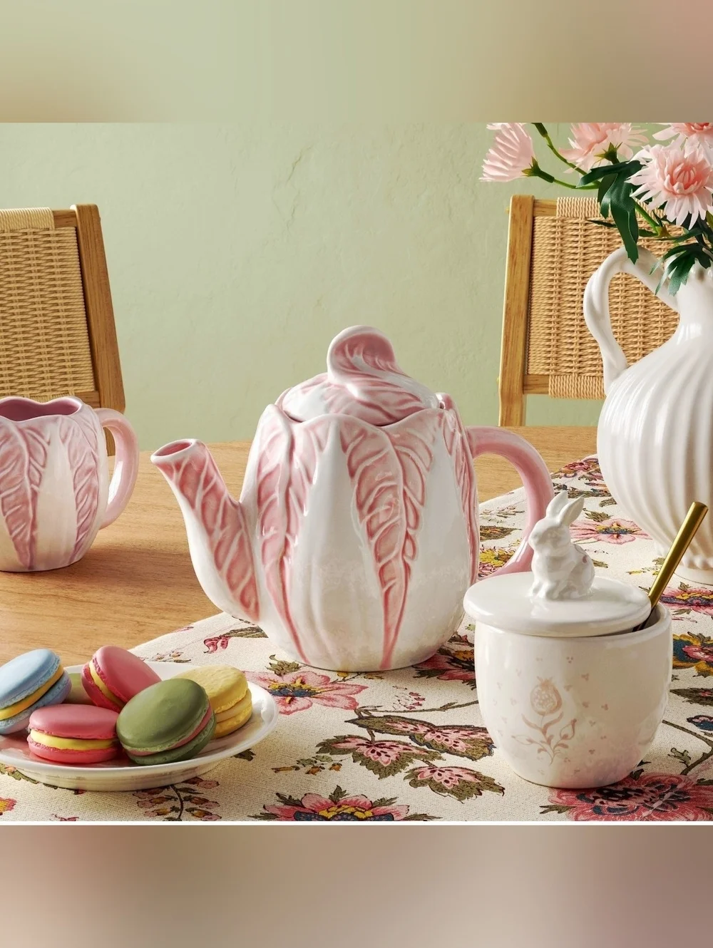 Threshold 34 fl oz Stoneware Radicchio Pink cabbage Teapot  Target Easter 2026